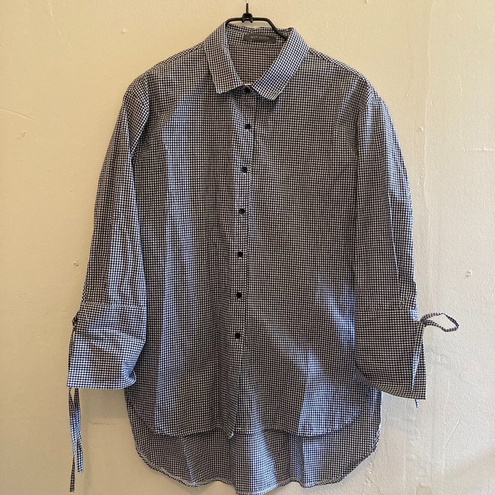 Suzy Shier Striped Shirt Size L